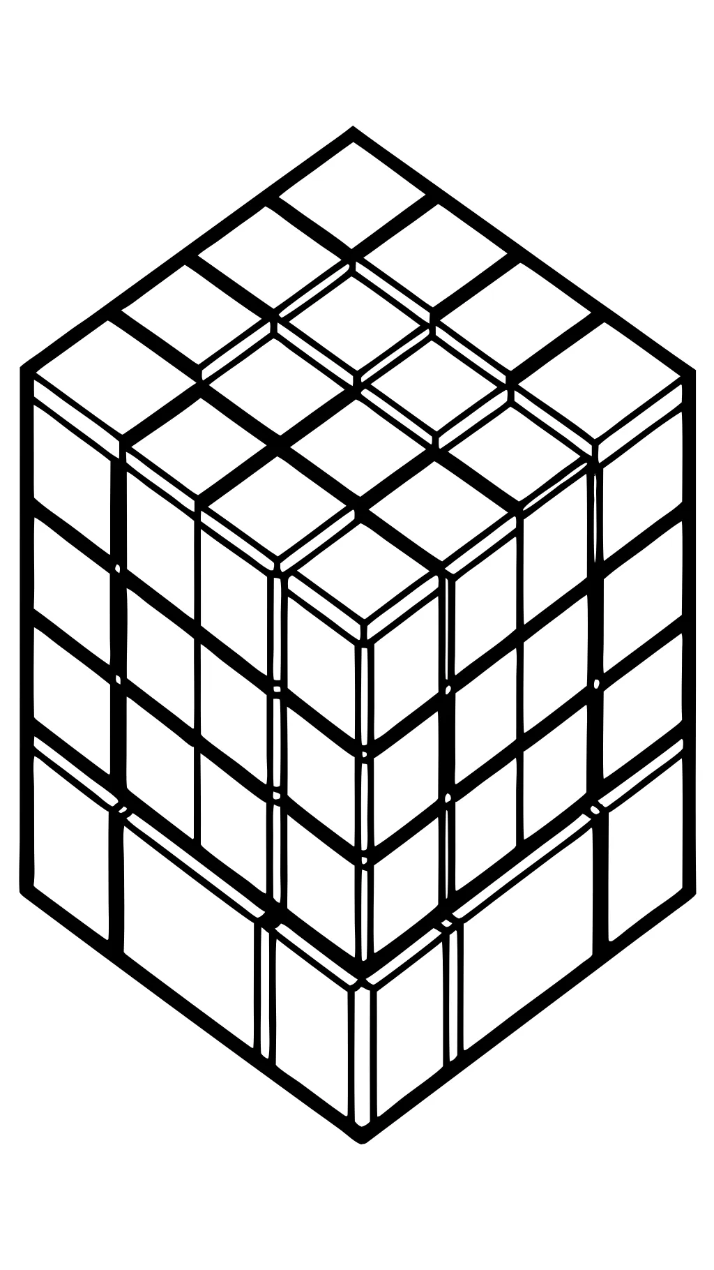 rubiks cube coloring page